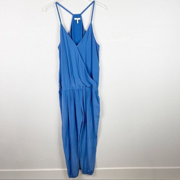 Joie Blue Silk Tank Top Jumpsuit Medium - Picture 2 of 12